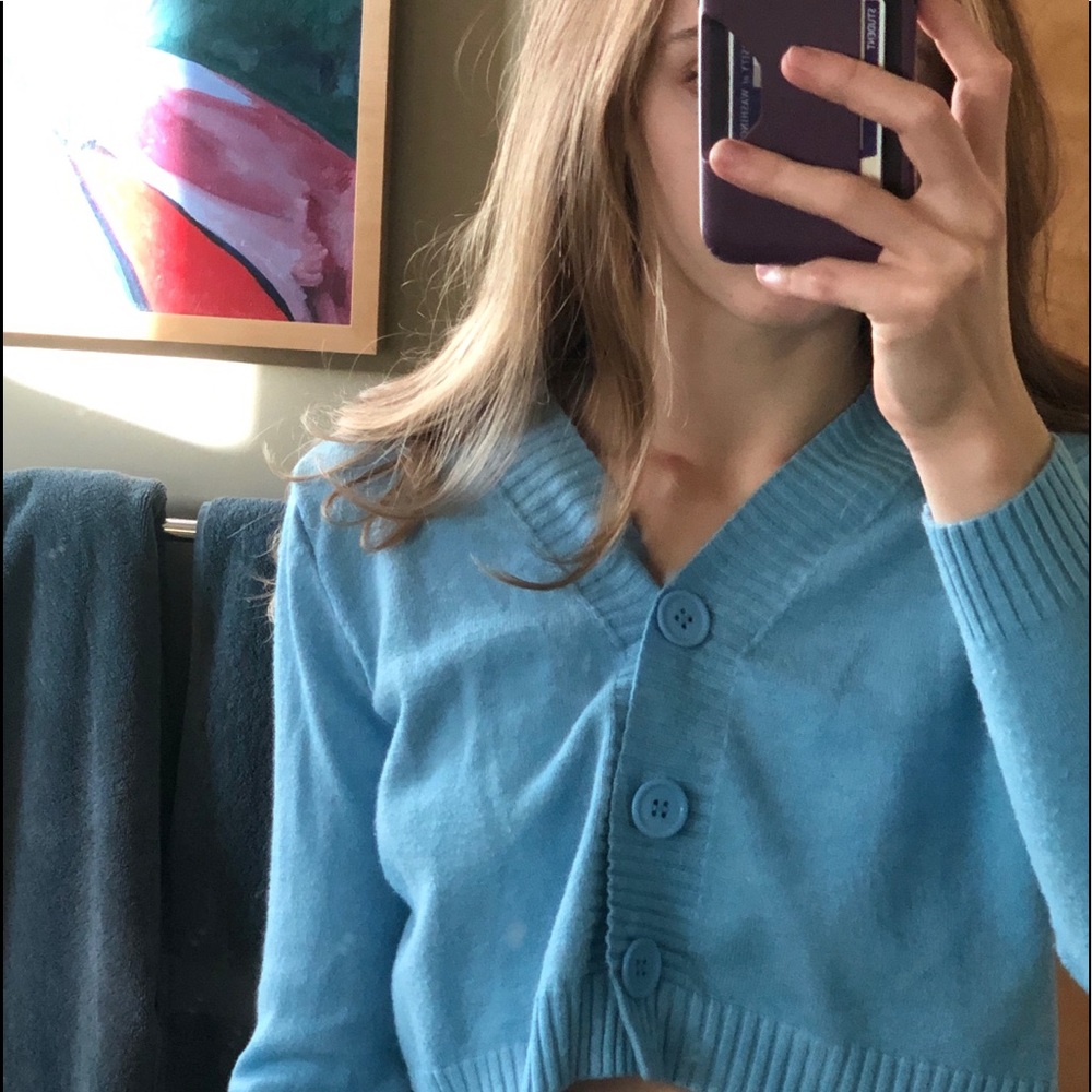 cute little blue cardigan